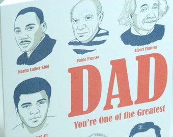 SALE - Father's Day Card - Greatest Dad - 50% off