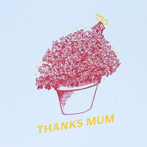 SALE - Letterpress Mother's Day Card - Thanks Mum - 60% off