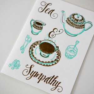 SOLDES - Une pensée pour vous : une carte typographique thé et sympathie - 60 % de réduction