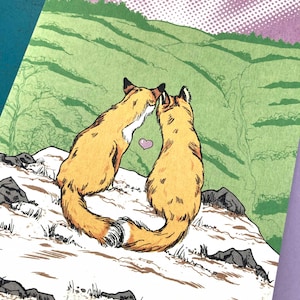 Fox Love Valentine-wenskaart huwelijksverjaardag: 50% korting op de sale