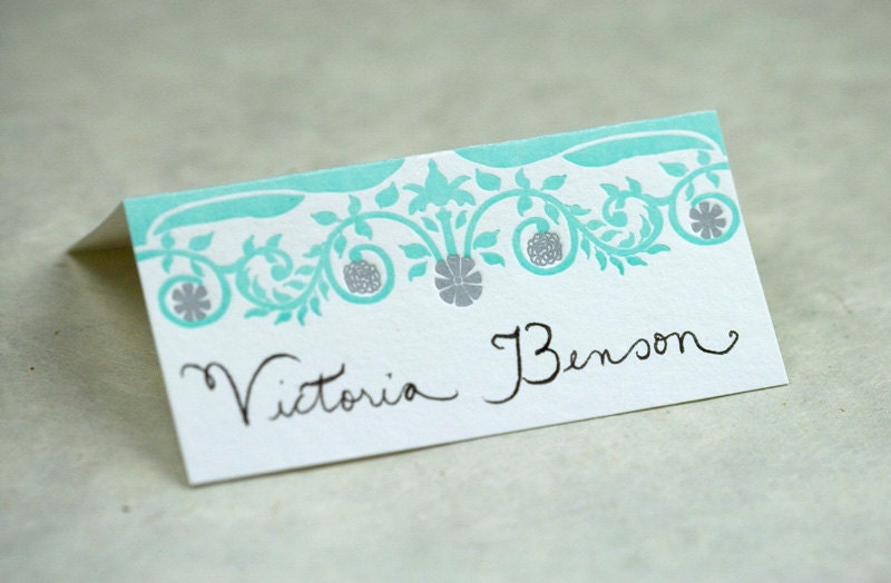 SALE Letterpress Place Cards 8pk Fancy Etsy New Zealand