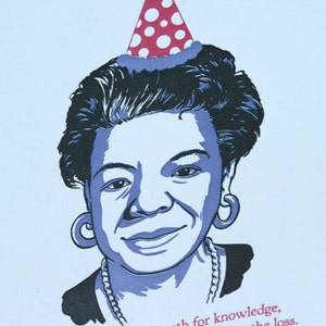 SALE Happy Birthday Letterpress card Maya Angelou Quote 60% off image 1