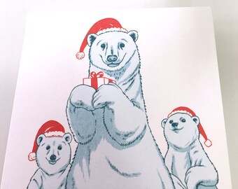 SALE - Polar Bear Christmas Holiday Boxed Set- Arctic Holiday - 50% off