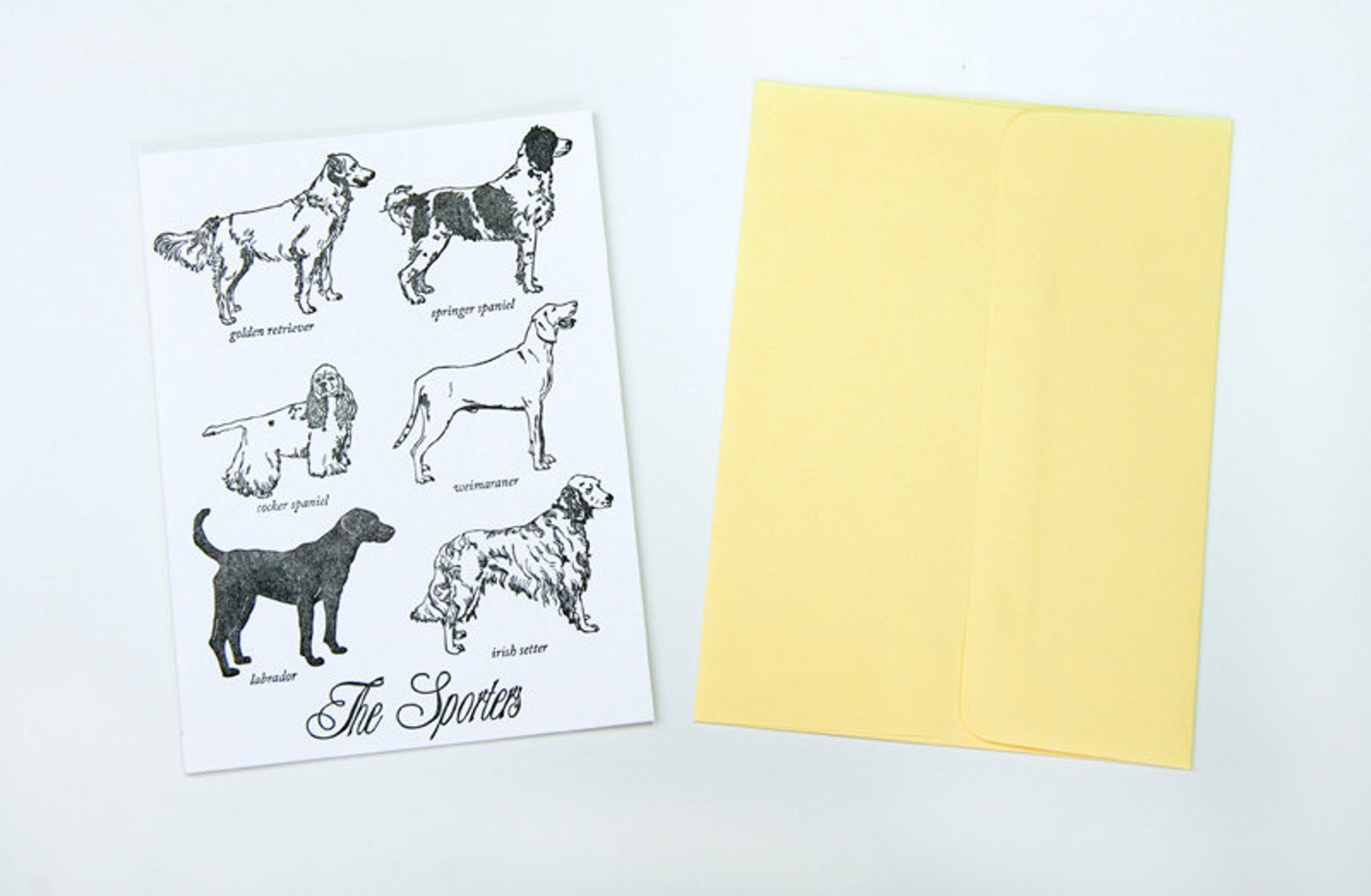 SALE Letterpress Sporting Dog Breed Card 60% Off - Etsy