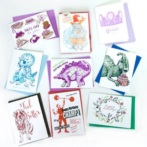 ACHETER 10 cartes de voeux - Choisissez votre propre assortiment - Cartes typographiques imprimées à plat A6