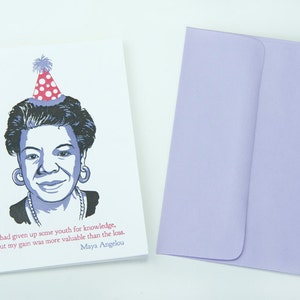 SALE Happy Birthday Letterpress card Maya Angelou Quote 60% off image 4