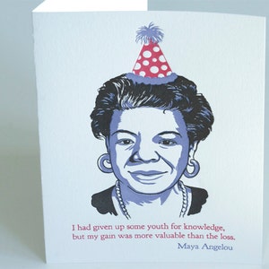 SALE Happy Birthday Letterpress card Maya Angelou Quote 60% off image 2