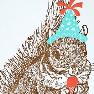 Carte typographique Happy Birthday - Écureuil - 50 % de réduction