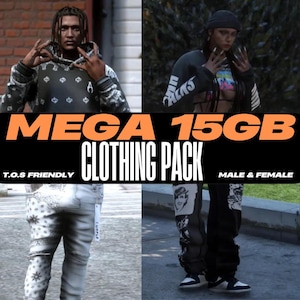 Fivem Mega Male&Female Clothes Pack | Fivem Clothing Pack | Fivem | Clothing Pack Fivem | High Quality | Fivem Ready