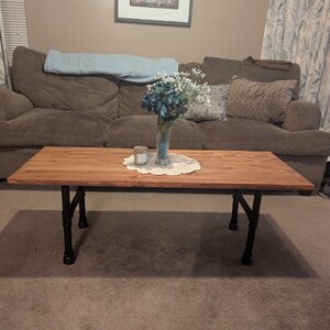 Wood coffee table