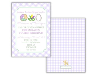 Watercolor Mardi Gras Birthday Invitation | Krewe Party (Digital Download)