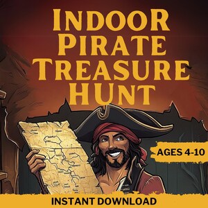 Piraten-Schatzsuche für Kinder - Druckbare Indoor-Schnitzeljagd-Spiel