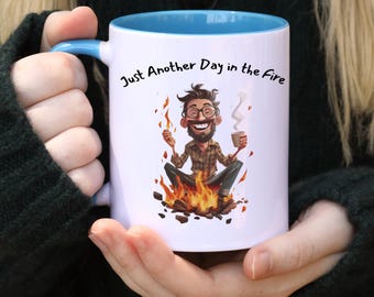 Personlig brandmugg 300 ml, 450 ml, roliga kontorsmuggar, present till kollega, katastrofinsatspersonal, anpassad chefsmugg