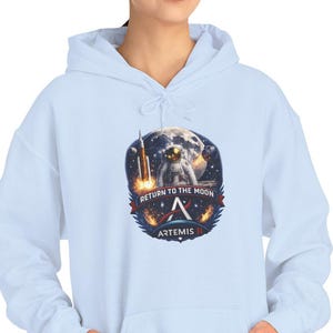 Artemis Moon Mission Hoodie | Between Us the Moon Astronaut Patch