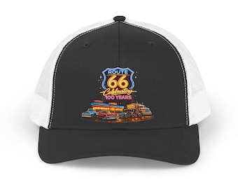 Vintage Foam & Mesh Trucker Hat ~ Route 66 - Etsy Vintage Foam & Mesh Trucker Hat ~ Route 66 - Etsy