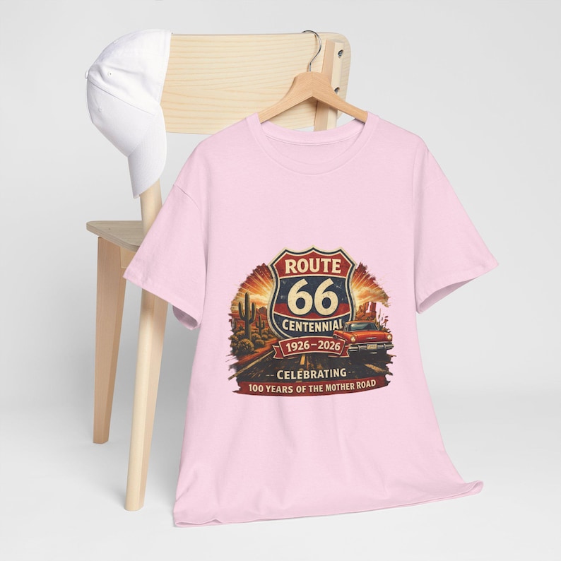 Route 66 Centennial 1926-2026 Tee | Vintage Roadtrip Graphic Shirt image 18