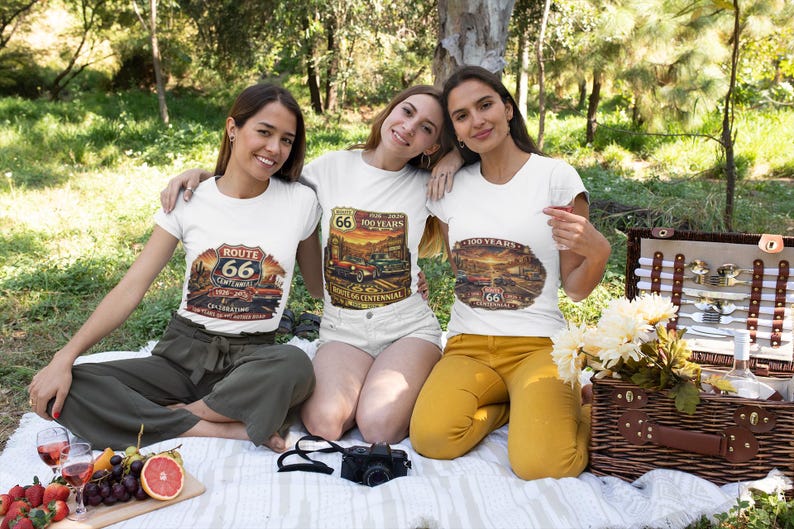 Route 66 Centennial 1926-2026 Tee | Vintage Roadtrip Graphic Shirt image 20