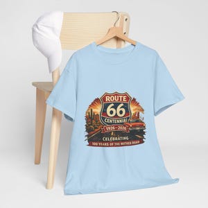 Route 66 Centennial 1926-2026 Tee | Vintage Roadtrip Graphic Shirt image 13