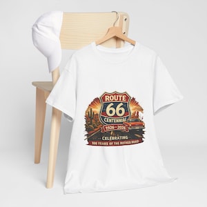 Route 66 Centennial 1926-2026 Tee | Vintage Roadtrip Graphic Shirt image 2