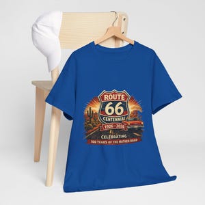 Route 66 Centennial 1926-2026 Tee | Vintage Roadtrip Graphic Shirt image 15