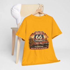 Route 66 Centennial 1926-2026 Tee | Vintage Roadtrip Graphic Shirt image 6