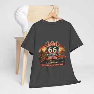 Route 66 Centennial 1926-2026 Tee | Vintage Roadtrip Graphic Shirt image 12