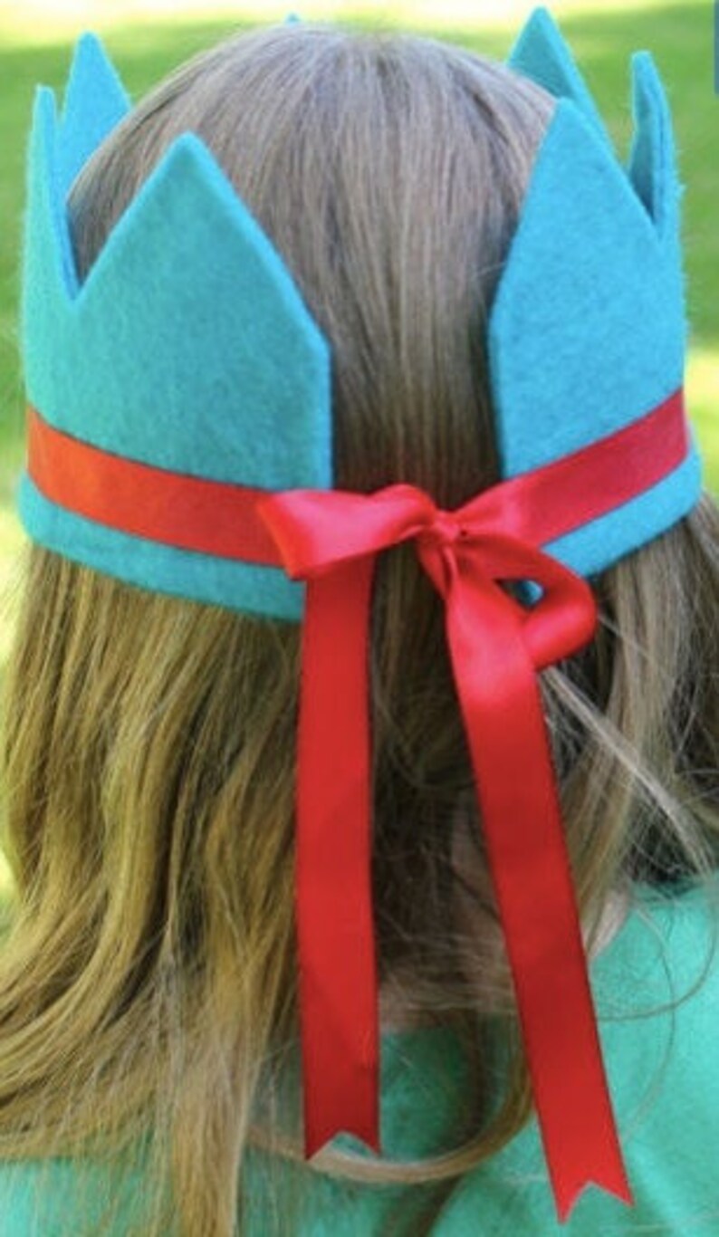 mara felt crown with adjustable ribbon tie. ready to ship in image 5