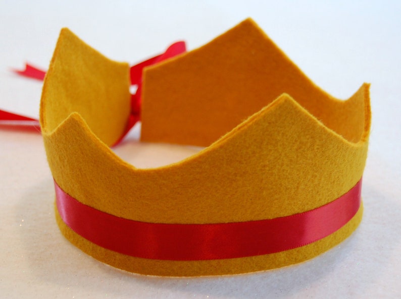 mara felt crown with adjustable ribbon tie. ready to ship in image 0