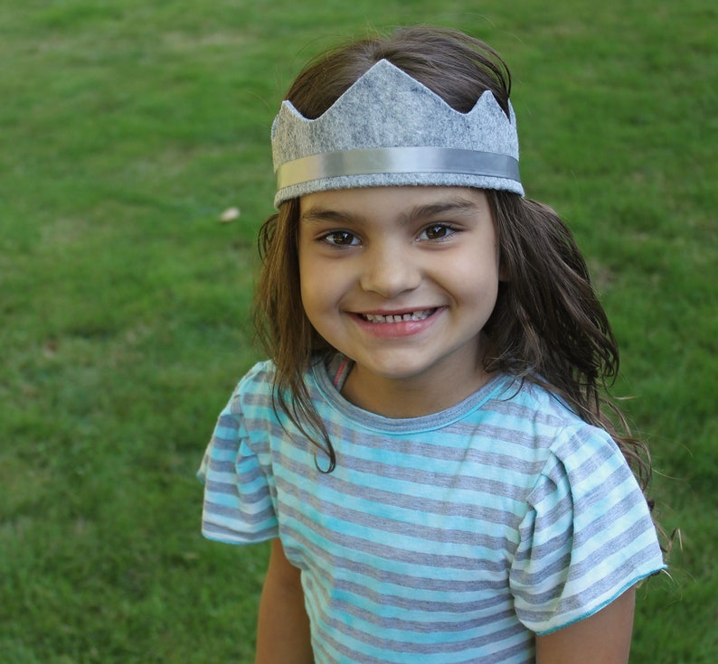 mara felt crown with adjustable ribbon tie. ready to ship in image 1