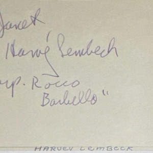 Harvey Lembeck Autogramm Karte Jüdischer Schauspieler