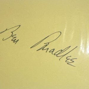 Ben Bradlee Autogramm Karte Vintage 1960s Autogramm der Washington Post