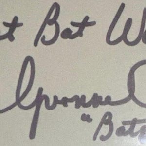 Yvonne Craig autografou Batgirl 1960s Batman Index Card série de TV