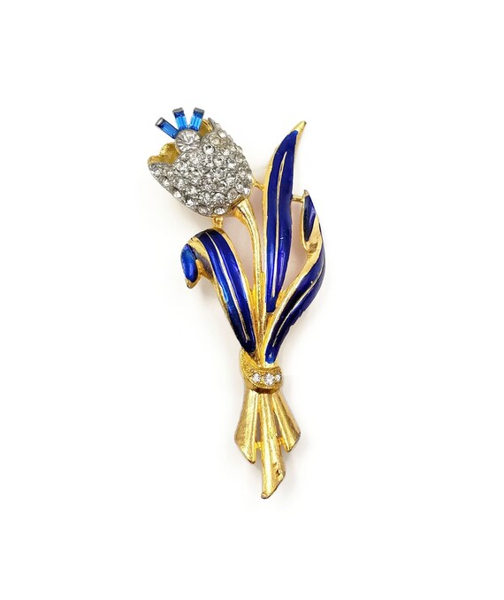 Art Deco Coro Flower Trembler Brooch, Adolph Katz,