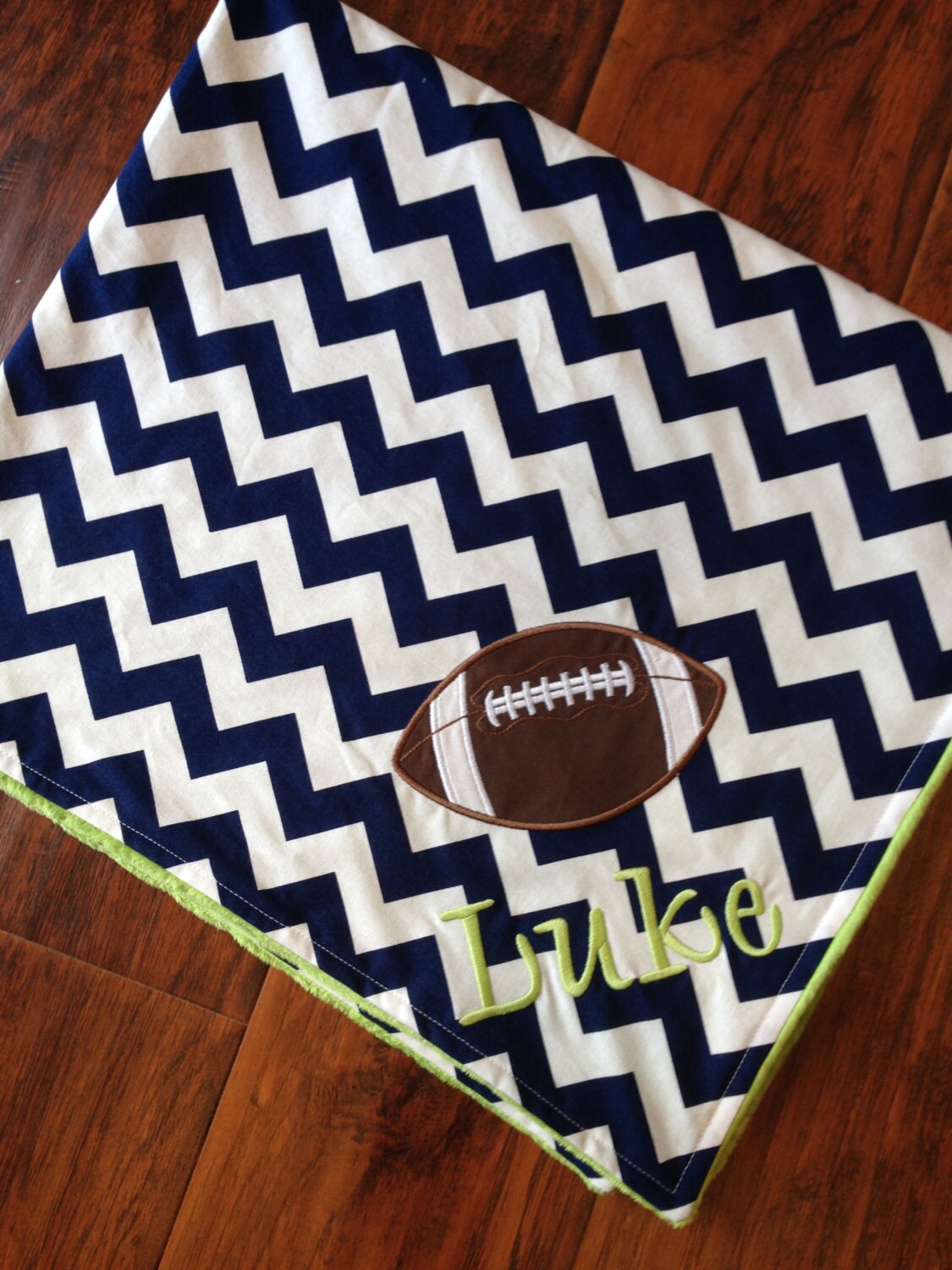 Personalized Baby Blanket Football Blanket Minky Baby Etsy