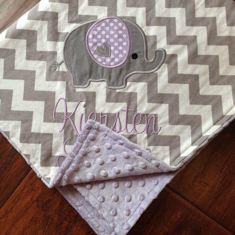 Personalized Baby Blanket Minky Baby Blanket Chevron Minky Etsy