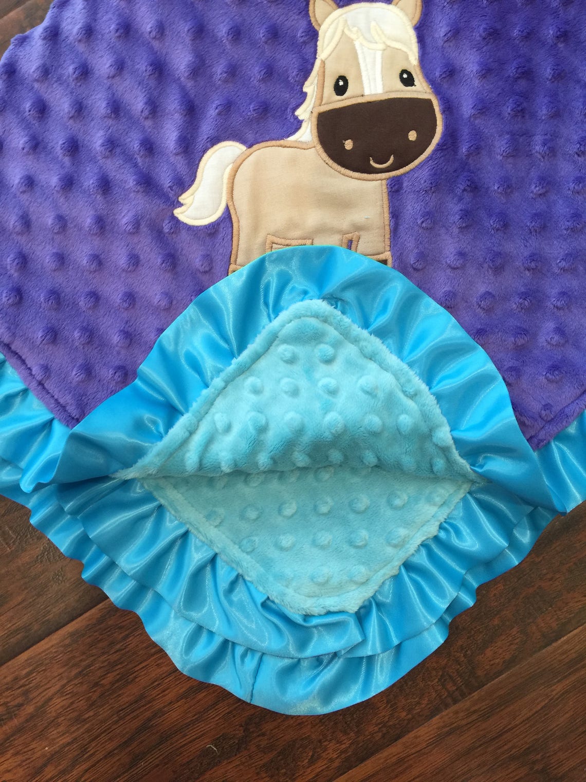 Horse Baby Blanket Personalized Baby Blanket Chevron Etsy