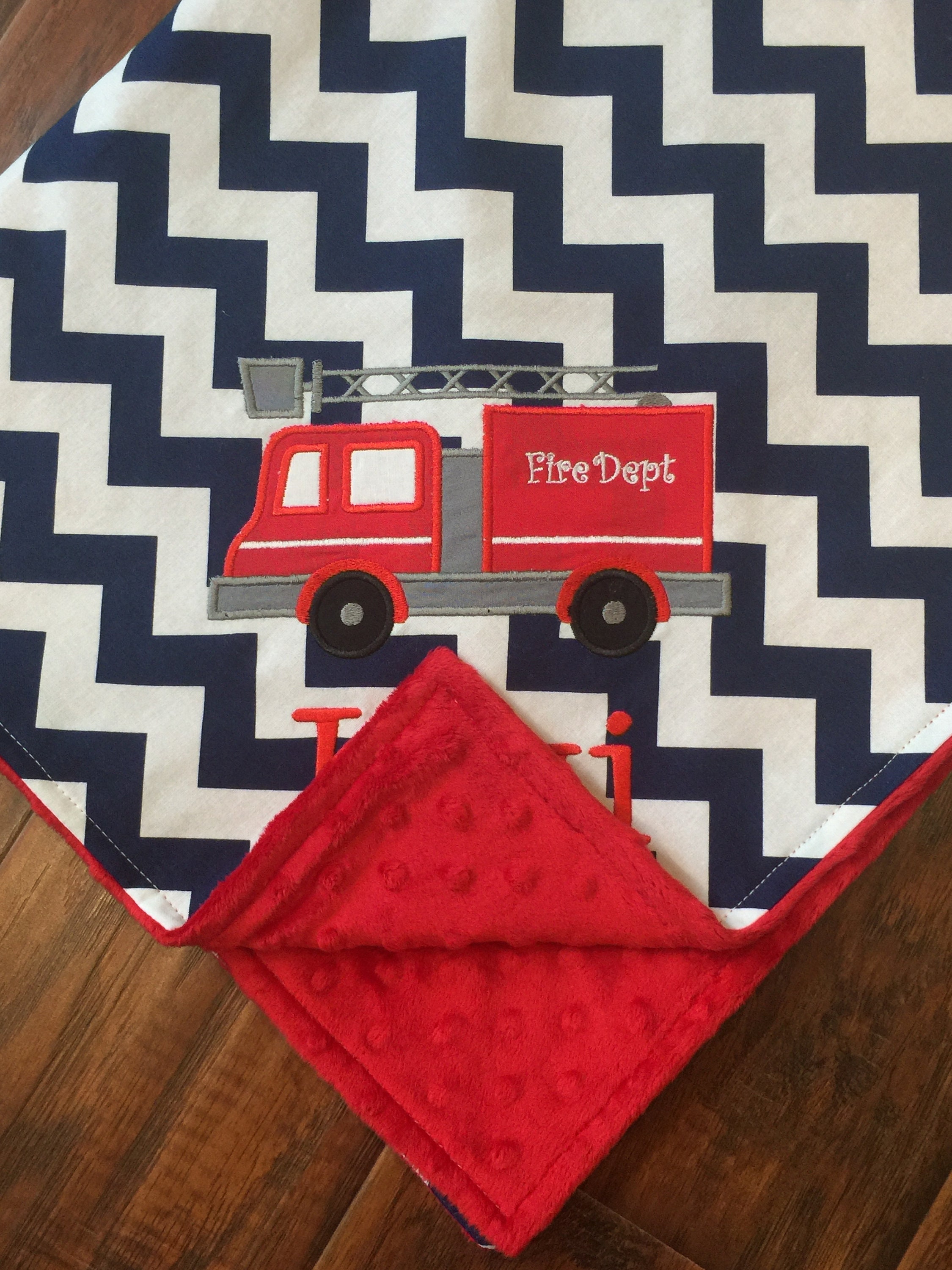 Fire Truck Blanket Fire Engine Blanket Set Baby Boy Fire Etsy