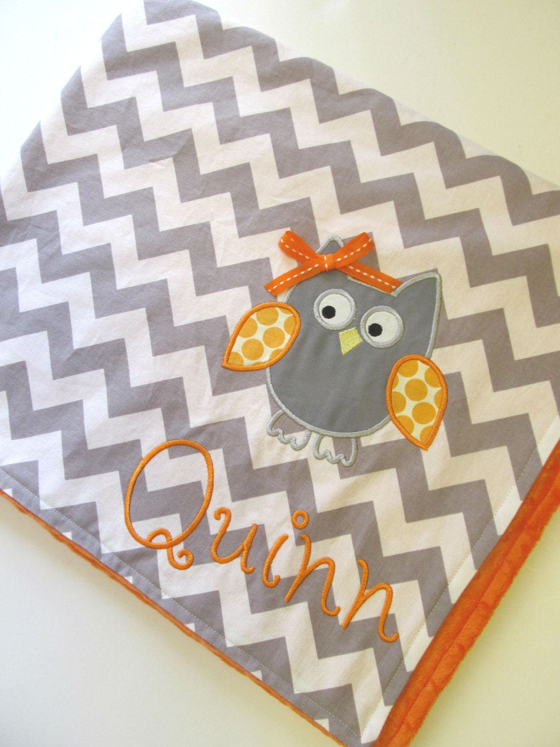 Personalized Baby Blanket 30x35 Minky Baby Blanket Chevron Etsy