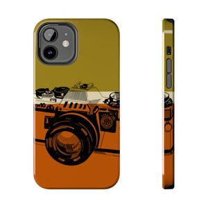Vintage Camera Phone Case, Tough Phone Cover for Photography Lovers, Gift for Photographers, Colorful Phone Accessory