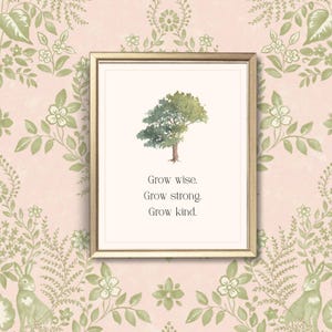 Inspiring Unisex Nursery Art: Watercolor Tree Print (Digital Download)