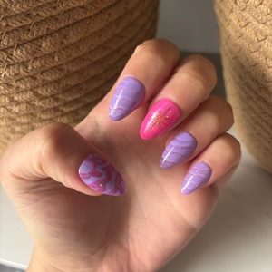 KPop Demon Hunters Inspiration - press on nails -  handmade - Rumi
