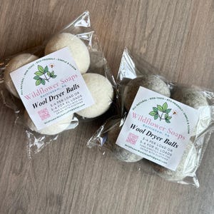 4 Pack of Wool Dryer Balls XL, Reusable, Eco Friendly, All Natural, Organic, Scented/Unscented, Fabric Softener, Laundry