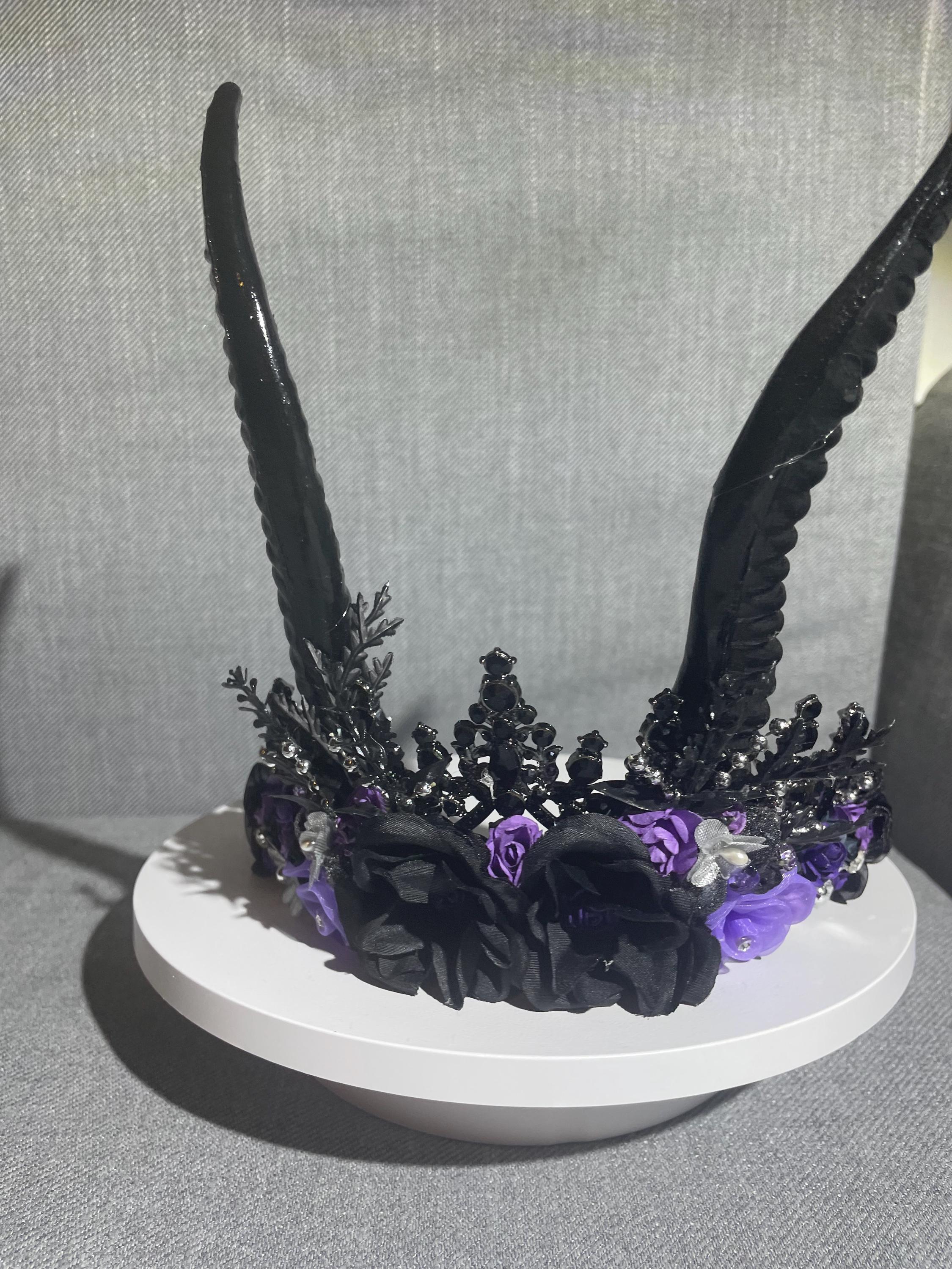 Elegant Black and Purple Gemstone Headband Amazon.com : Uintoon Purple Headband Rhinestone Embellished  main image 4