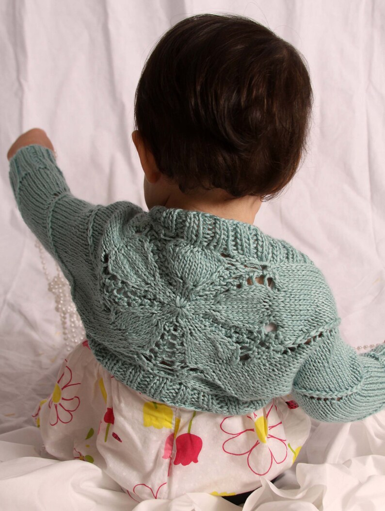 Spring Breeze Baby Shrug PDF Knitting Pattern image 1