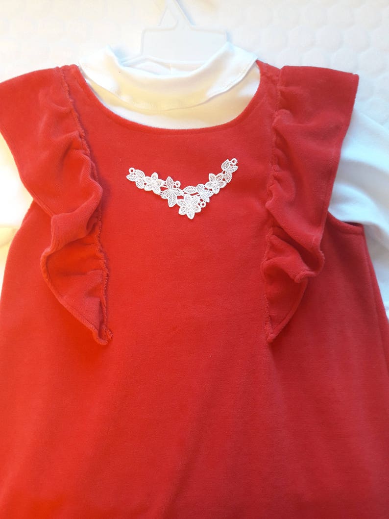 Girls Outfit Girls tunic Girls dress White blouse girls dress Toddlers Outfit Red dress Girls dress Red dress Birthday dress