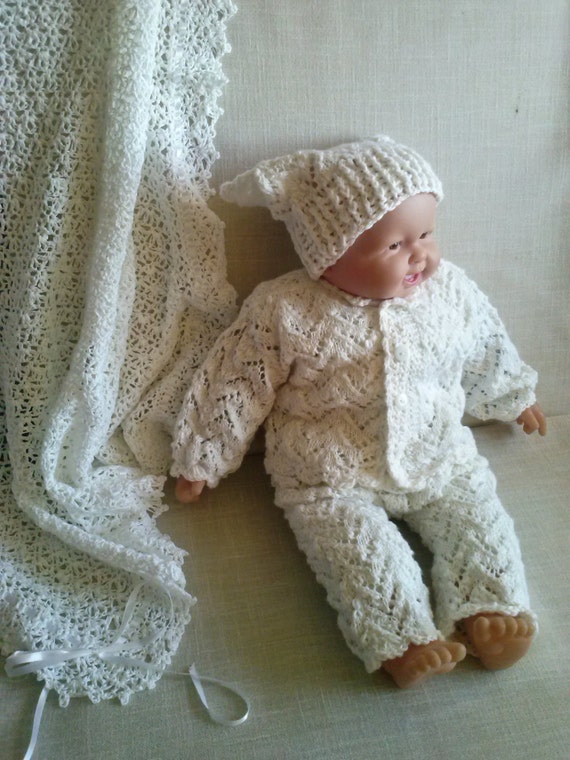 knit christening outfit