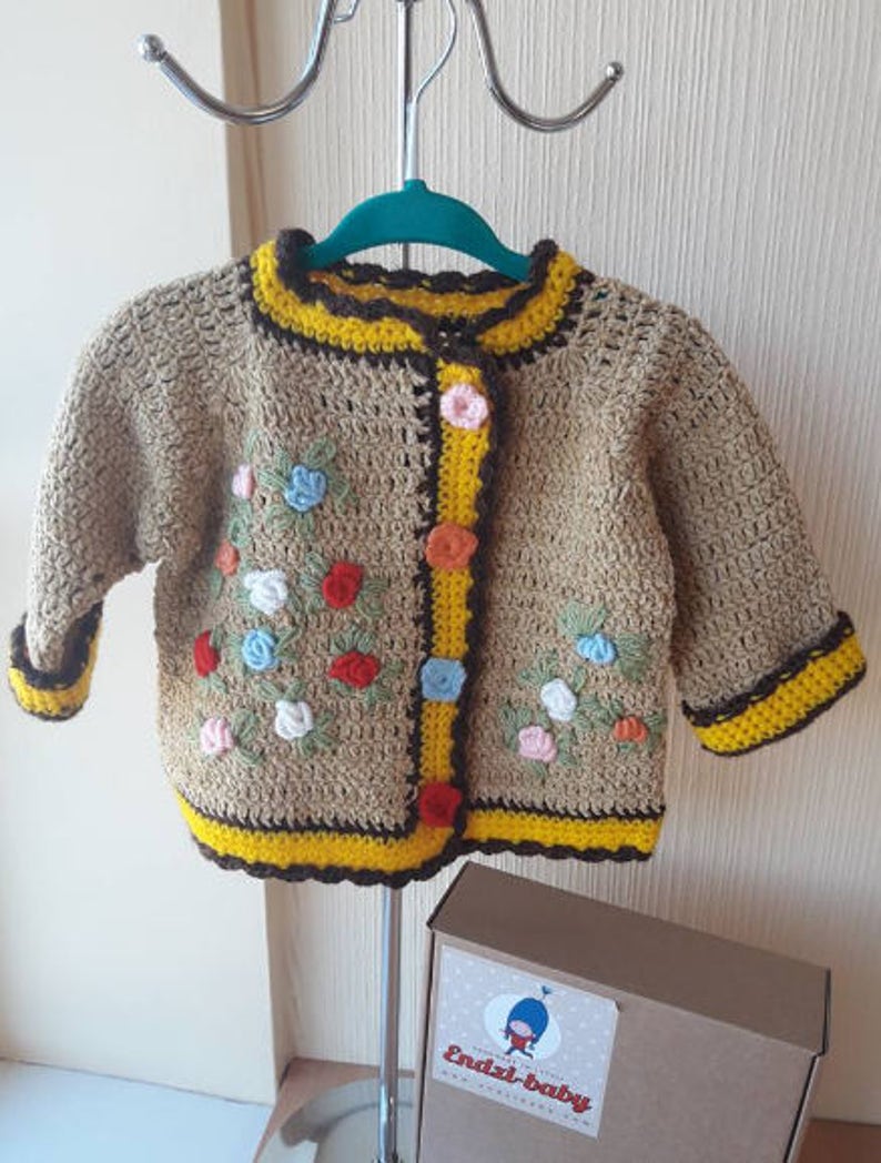 crocheted cardigan crochet sweater Baby sweater Baby Clothes newborn sweater Baby girls sweater Baby cardigan Cardigan girls