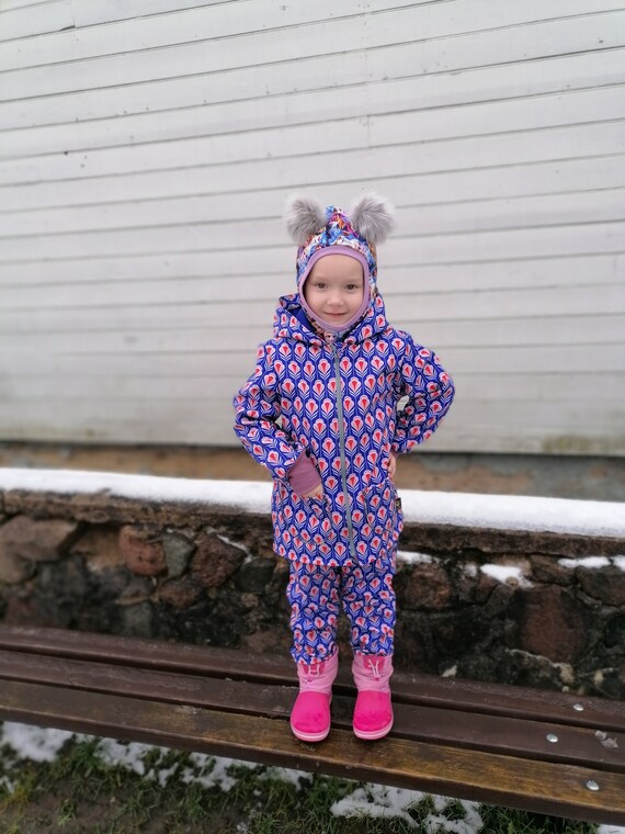 Softshell Jacket and Pants With Flowers 