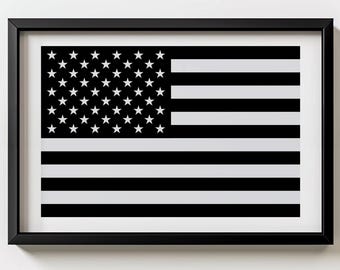 American Flag Wall Art, Patriotic Decor, Americana Wall Art, Fourth of July Decor, Farmhouse Wall Art, USA Flag Poster, Living Room Art