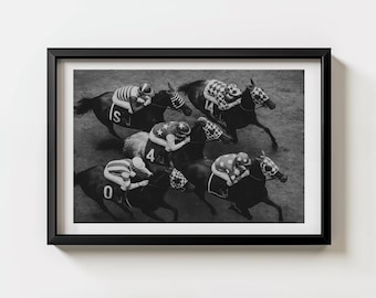 Arte murale con corse di cavalli, poster del Kentucky Derby, stampa di cavalli vintage, arte murale equestre, decorazioni murali in stile fattoria, decorazioni per caverne maschili